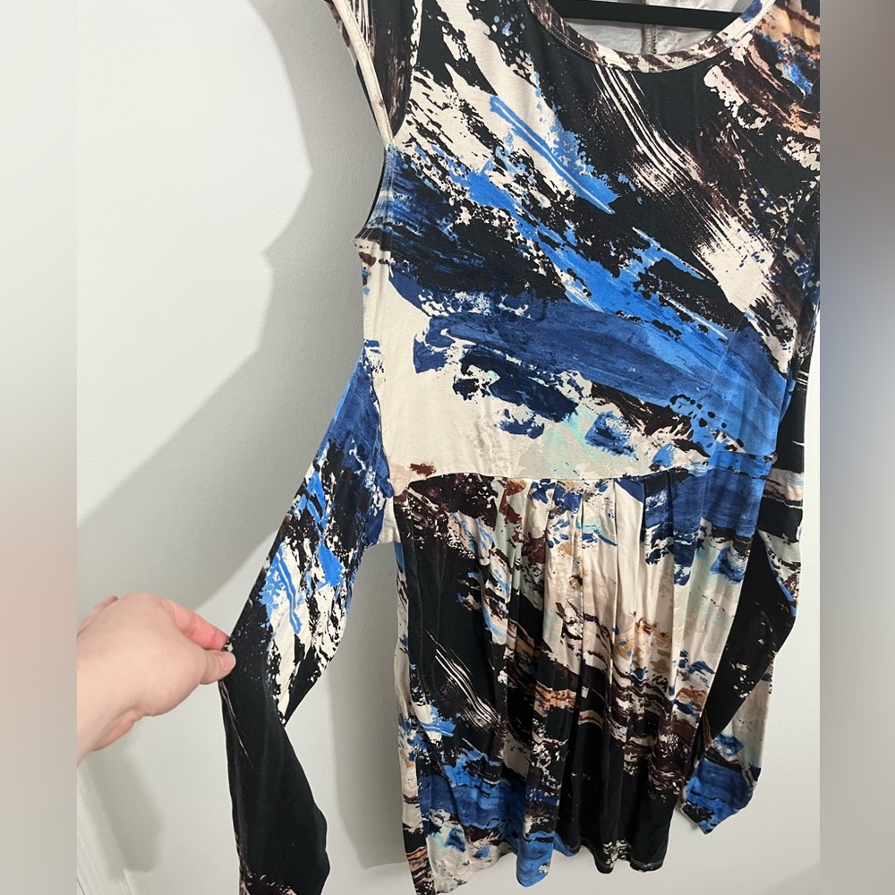 Karen Kane painted dress - wrap waist - size large - Picture 7 of 7